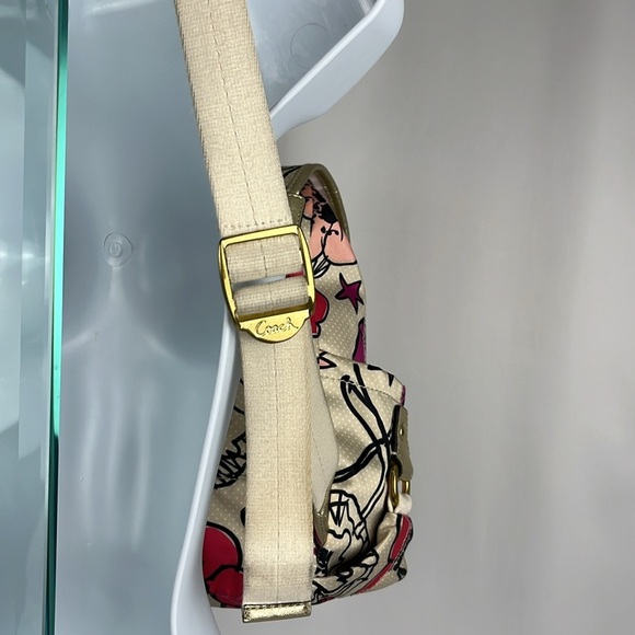 Coach Poppy Kyra Floral Fabric Backpack 81278-F19284 Cream Magenta Pink Fuchsia - Picture 8 of 16